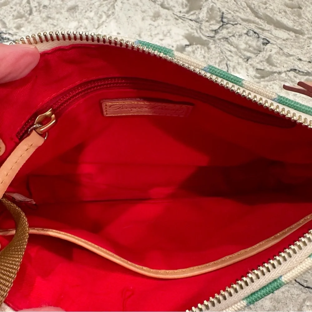 Dooney & Bourke Elsie Ginger Blue and Green Gingham Crossbody Purse